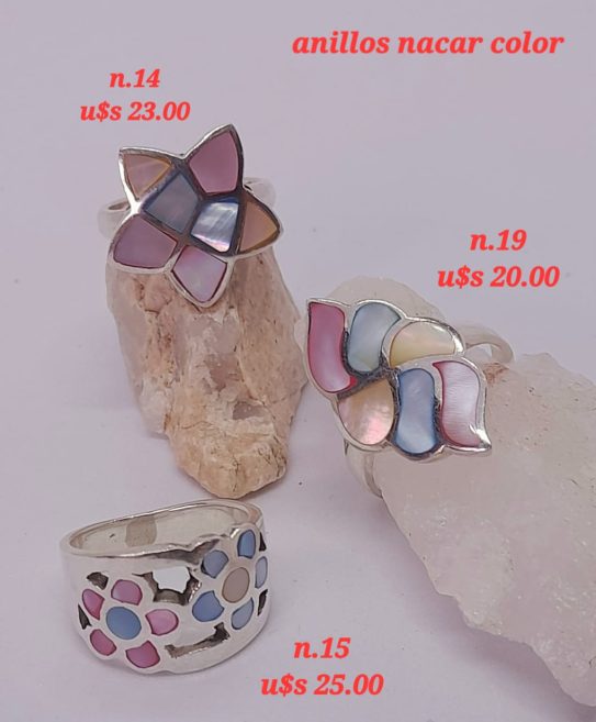 Anillos de nacar plata 925