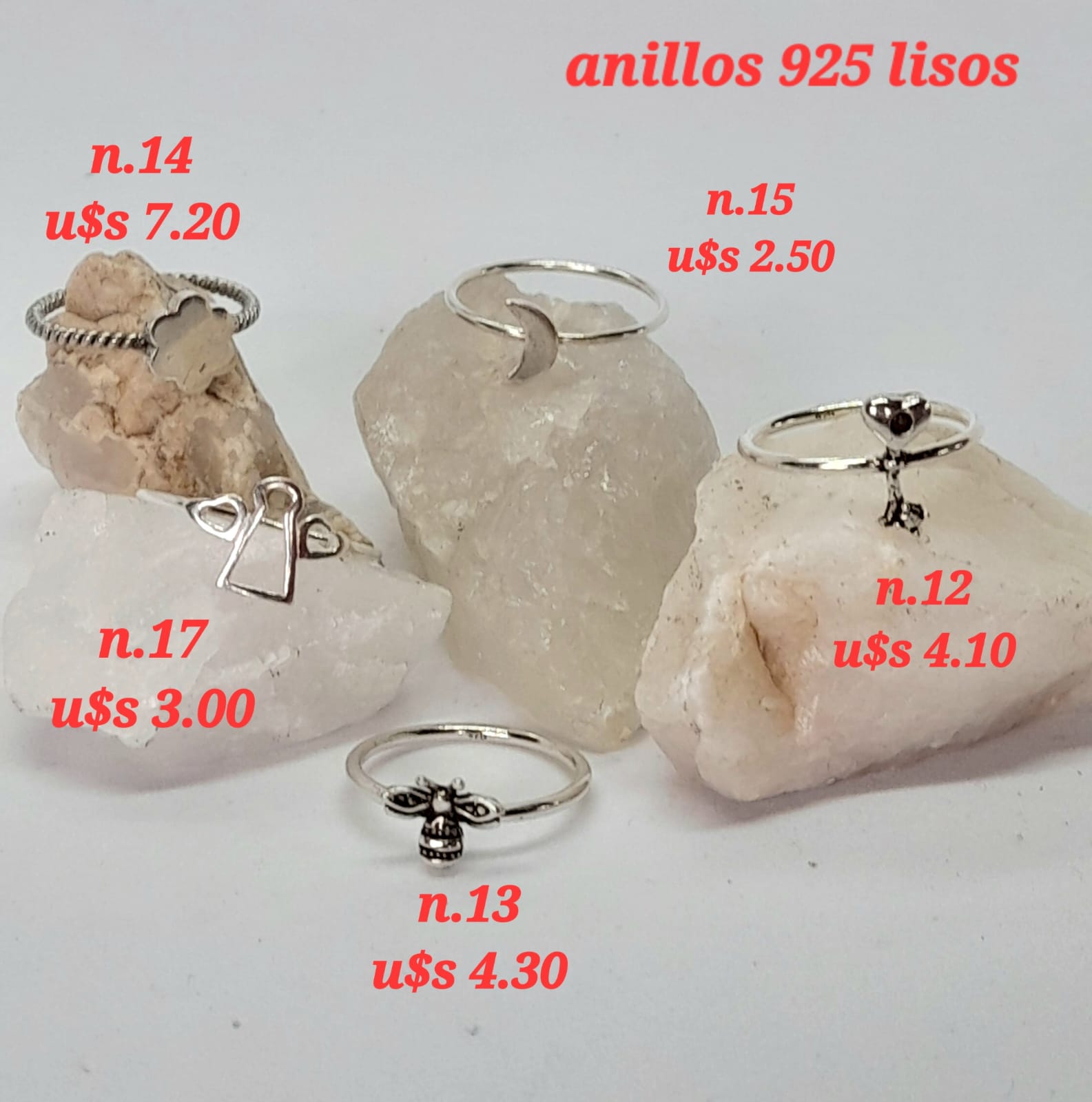 Anillos plata lisa 925