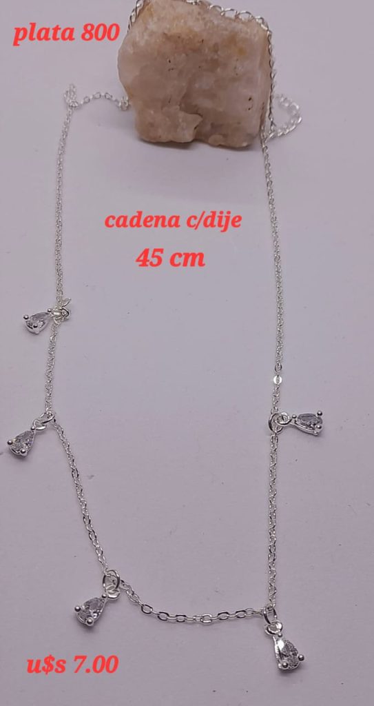 Chocker con dijes brillo plata 800