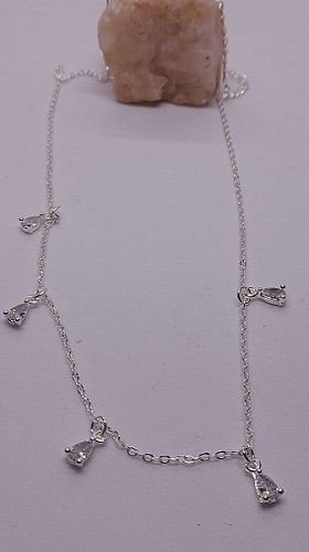 Chocker con dijes brillo plata 800