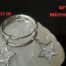 Aros argolla con estrella microbrillo plata 925