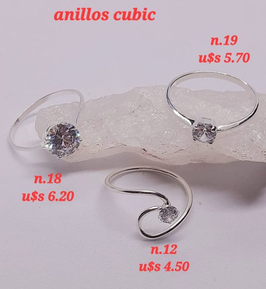 Anillos con cubic plata 925