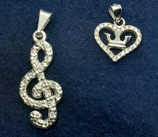 Dije Corazon con Corona Plata 800. - Image 2