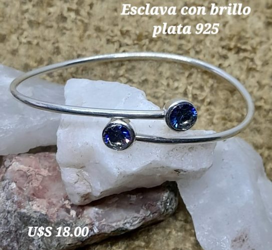 Esclava con Brillo Plata 925.