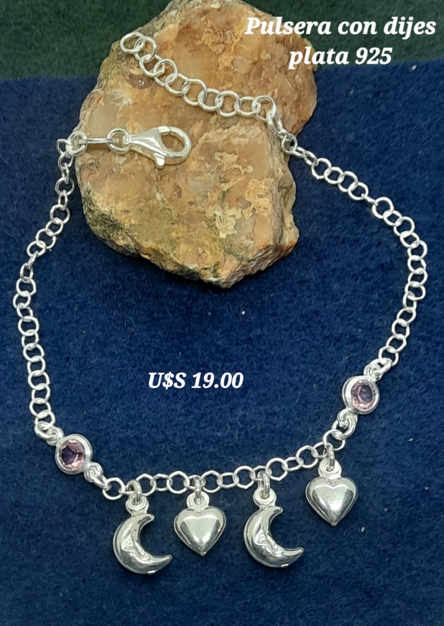 Pulsera con Dije Plata 925