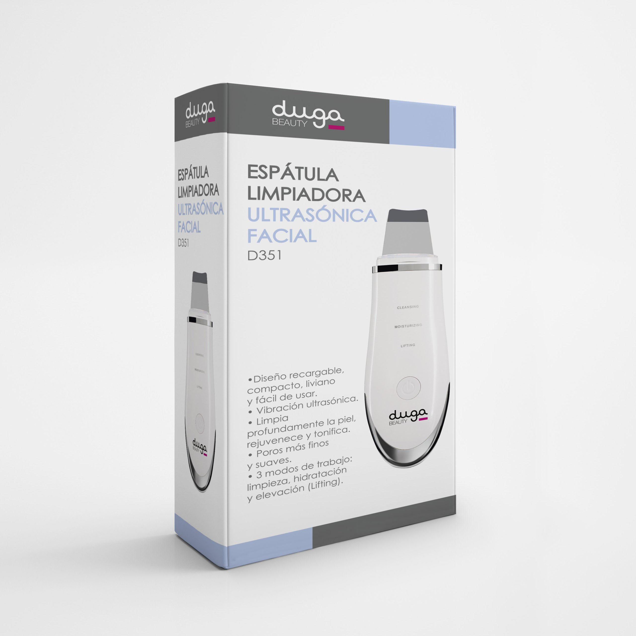 D351 Espátula Limpiador Ultrasónica Facial DUGA