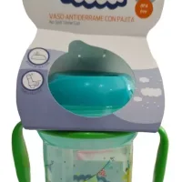 1016 Vaso Antiderrame con Pajita de Silicona Vaita