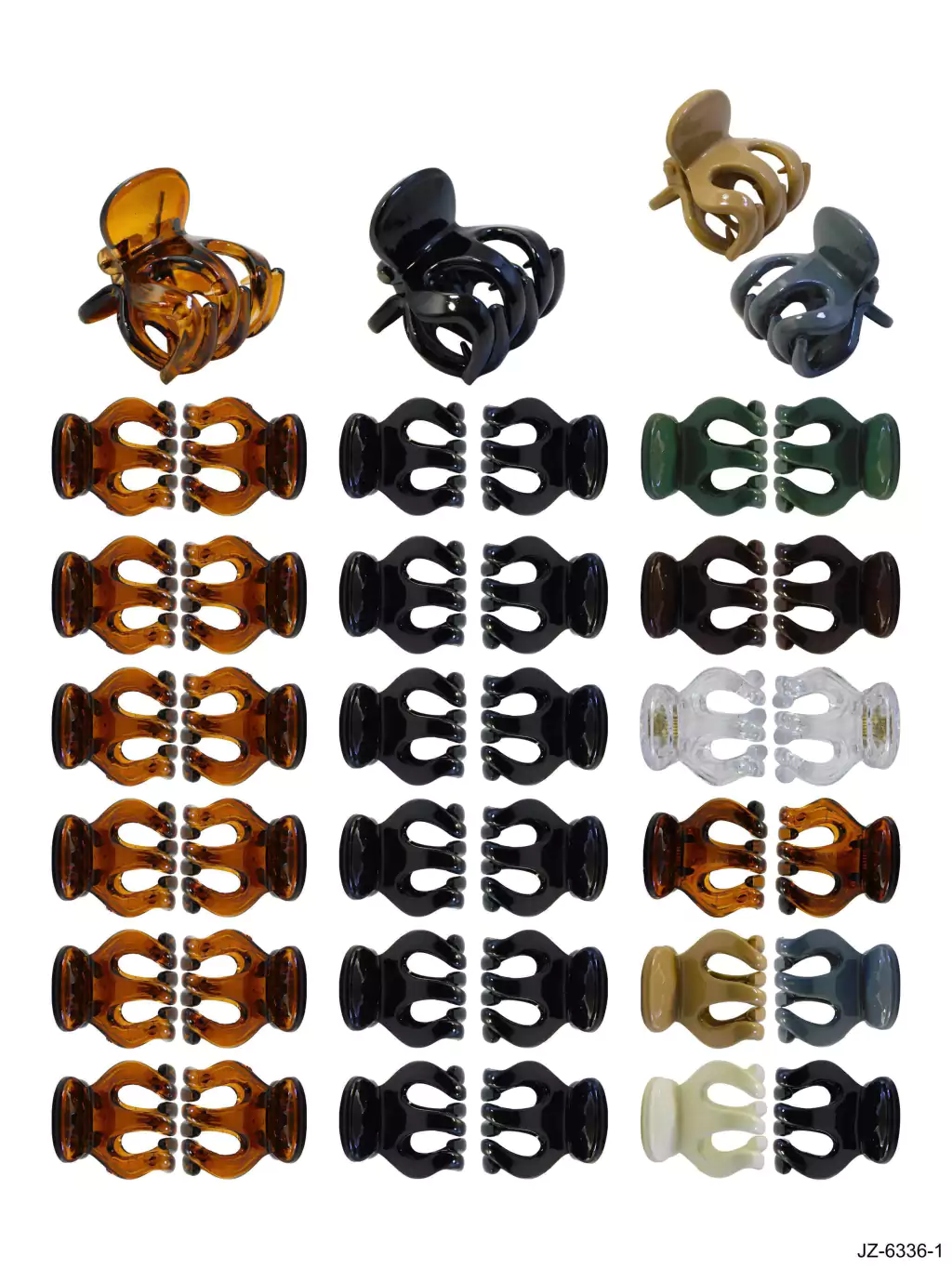 63361 BROCHES SURTIDOS X 12 UNID COLORES SURTIDOS