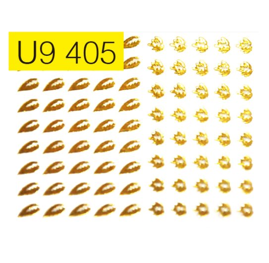 u9 Stickers Metalicos Oro