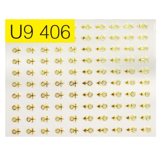 u9 Stickers Metalicos Oro
