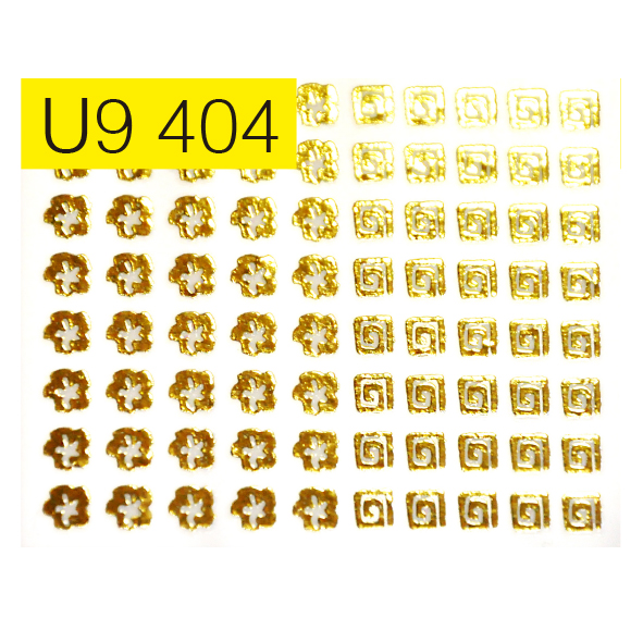 u9 Stickers Metalicos Oro