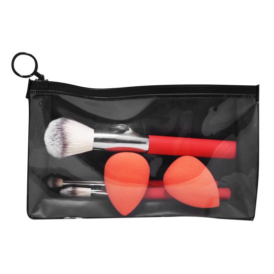P3802 Set Maquillaje Básico (3 Brochas+2 Cisnes) Rojo Jessamy