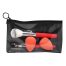 P3802 Set Maquillaje Básico (3 Brochas+2 Cisnes) Rojo Jessamy