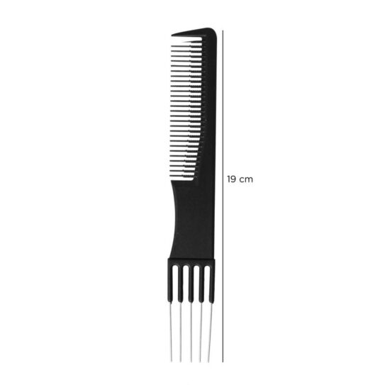 PEINE CARBONO RASTRILLO DIENTES METAL