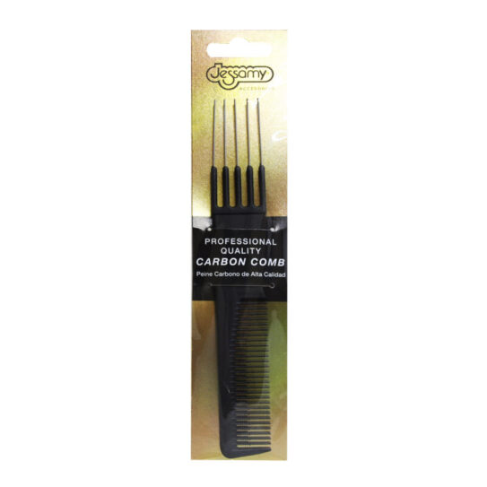p7616 PEINE CARBONO RASTRILLO DIENTES METAL