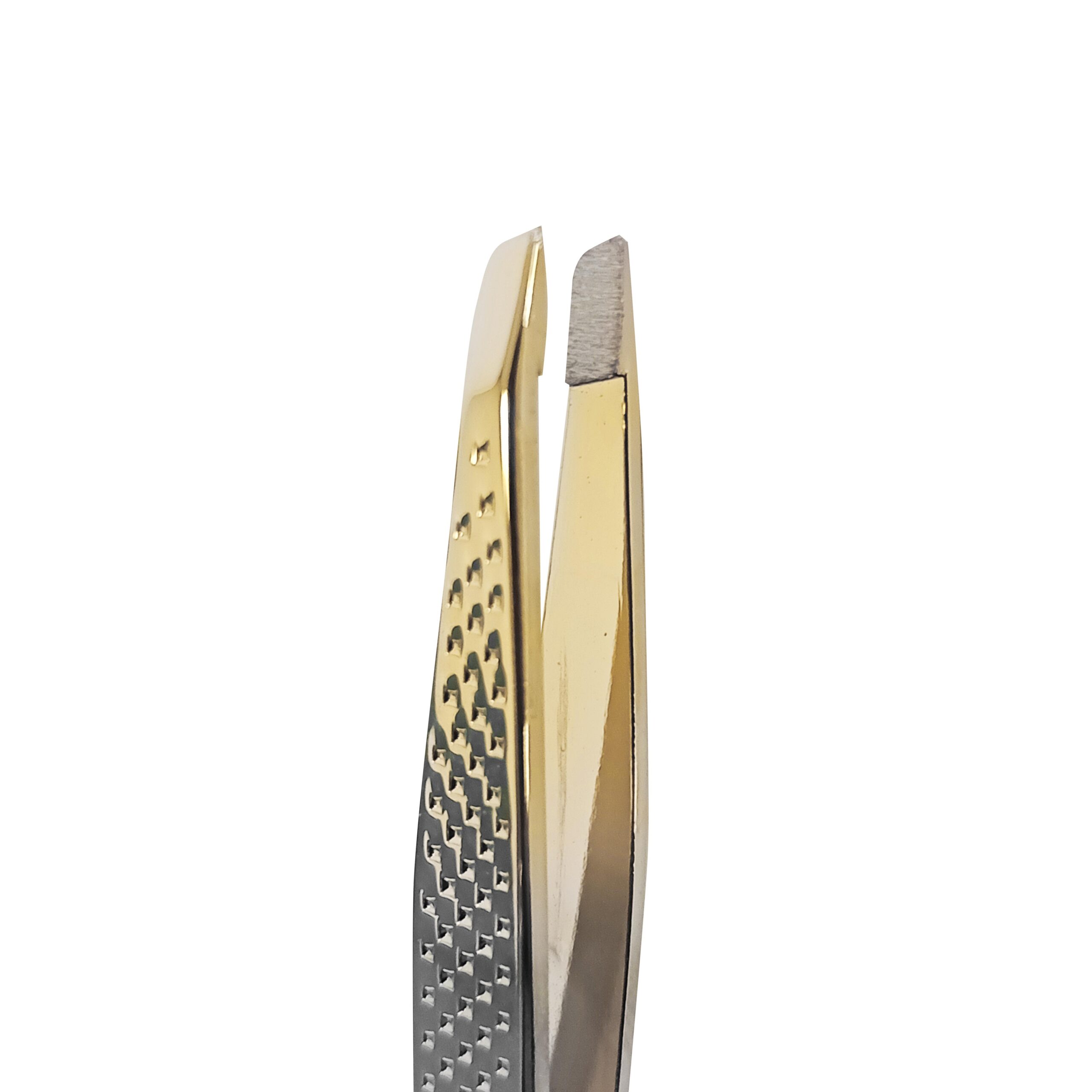 P4800 Pinza para depilar punta dorada fina xzn